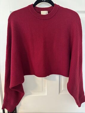 Wilfred Ribbed Crewneck Sweater - Burgundy